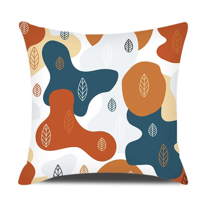 Modern Style Cushion Cover Abstraction Geometric Floral Plant Printed Pillow Cover Home Sofa Chair Decorative Pillowcase 45*45cm
