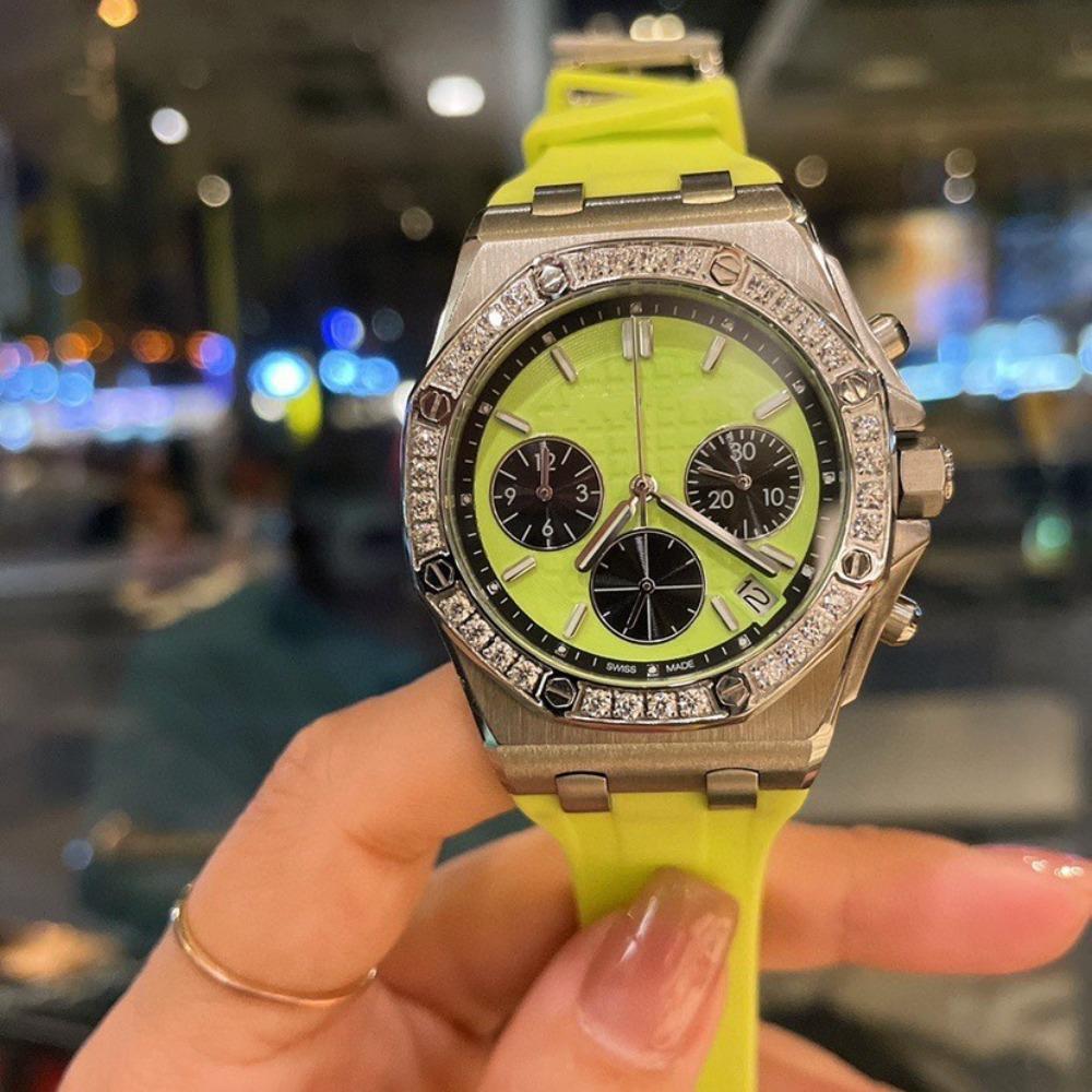 New Oak Swiss Quartz Offshore Watch Women's New Personality Fashion Rubber Large Dial Electronic Waterproof Watch