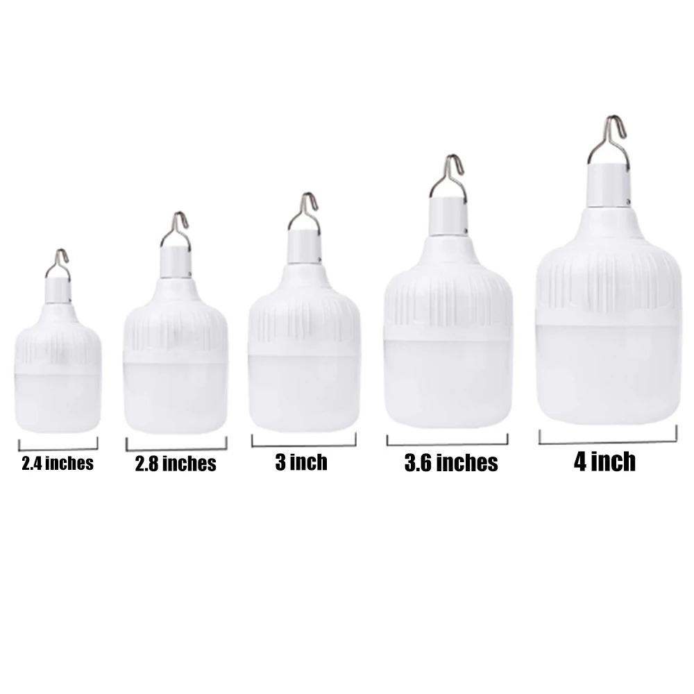 USB Rechargeable LED Emergency Light Portable Lantern for Power Outage Outdoor Light Bulb Hiking BBQ Camping Light Flashlight