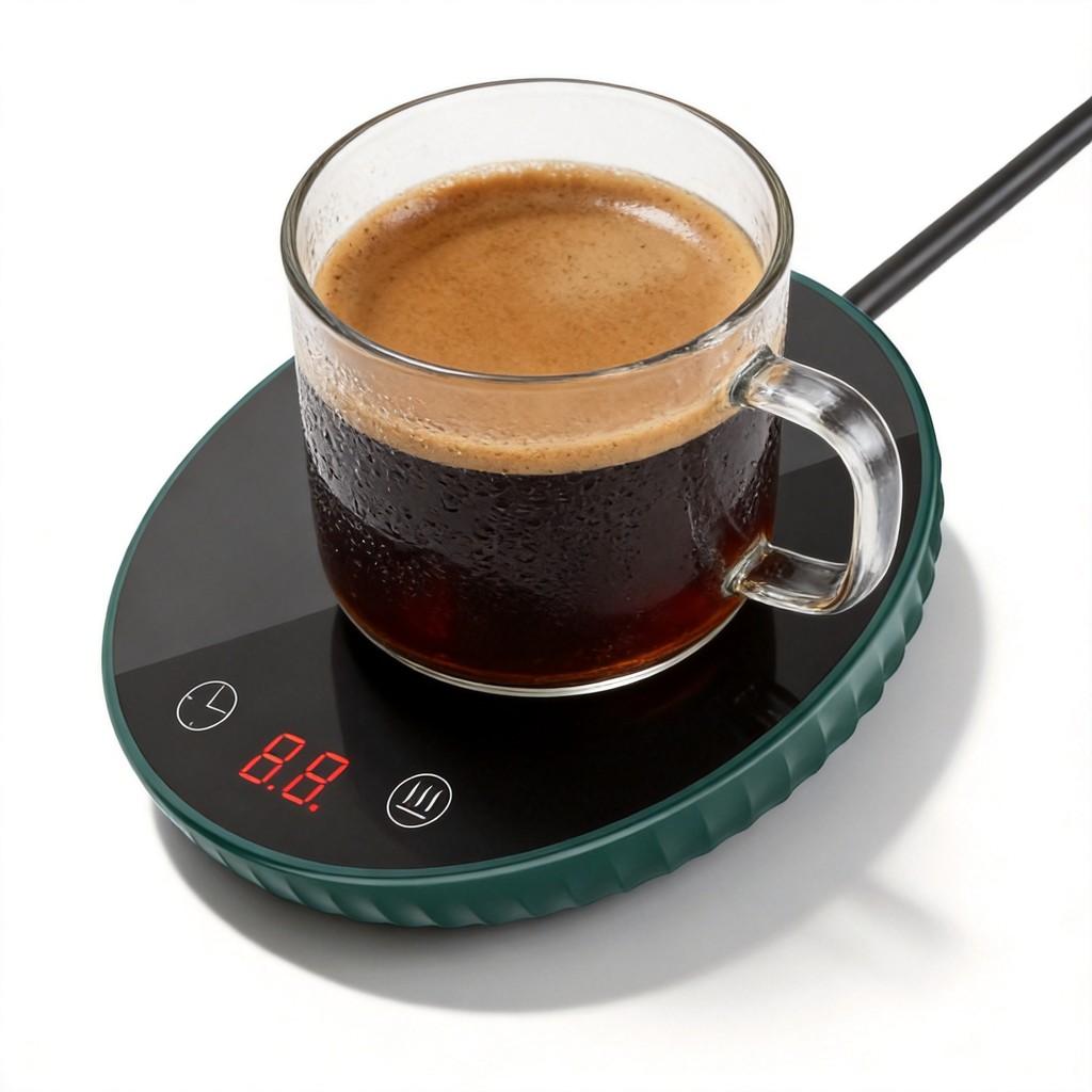Heat Up Coffee Coaster With Ptc For Home Office Desk Use