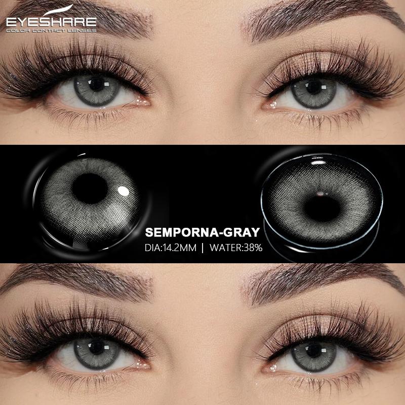 

EYESHARE Натуральные цветные контактные линзы для глаз Коричневые контактные линзы Синие контактные линзы Цветные контактные линзы для глаз Макияж для глаз Ежегодное использование
