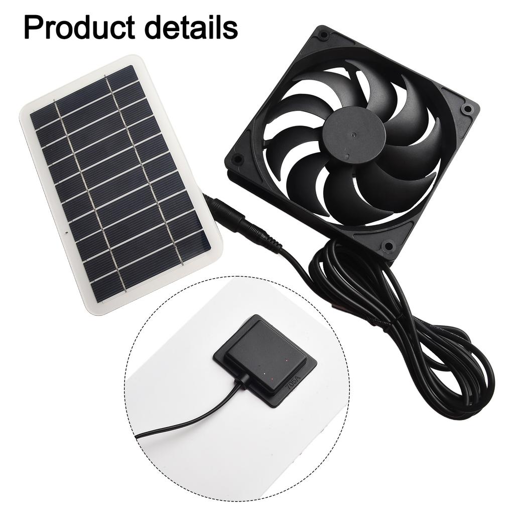 2W Solar Fan Polycrystalline Exhaust Fan Compact And Portable Energy-efficient Environmentally Friendly Hot Weather Cooling