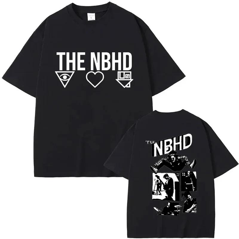 

Женские повседневные футболки с коротким рукавом 2025 The Neighbourhood NBHD Принт Дышащие С круглым вырезом Полоска Четыре сезона M