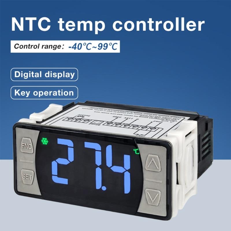 High Capacity 30A Temperature Controller Double Function Thermostats Simple Installs for Refrigeration & Heating Systems