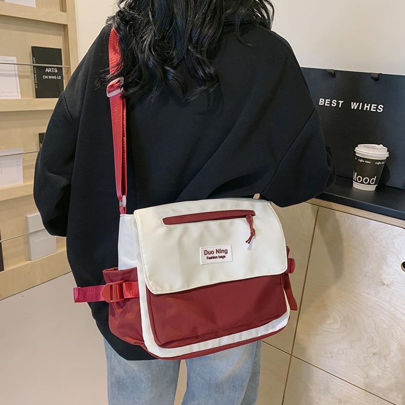 Large capacity women's bag new shoulder bag fashion trend messenger bag nylon cloth bag