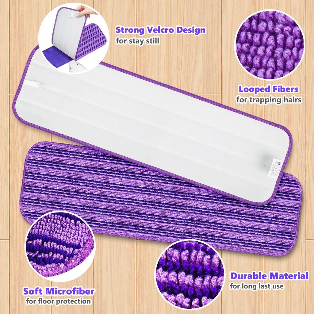 Reusable Mop Pads Compatible with Swiffer PowerMop,Washable Reusable Floor Mopping Refills