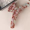 High Quality Japanese French Acetic Acid Curved Hair Grab Leopard Print Large Grab Clip Hairpin Shark