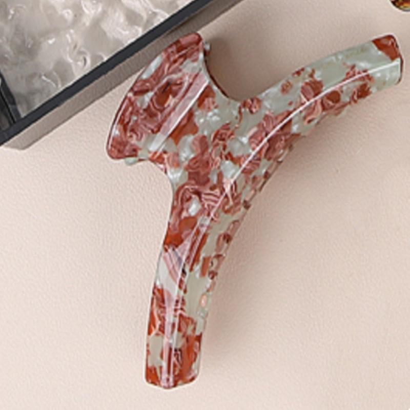 High Quality Japanese French Acetic Acid Curved Hair Grab Leopard Print Large Grab Clip Hairpin Shark