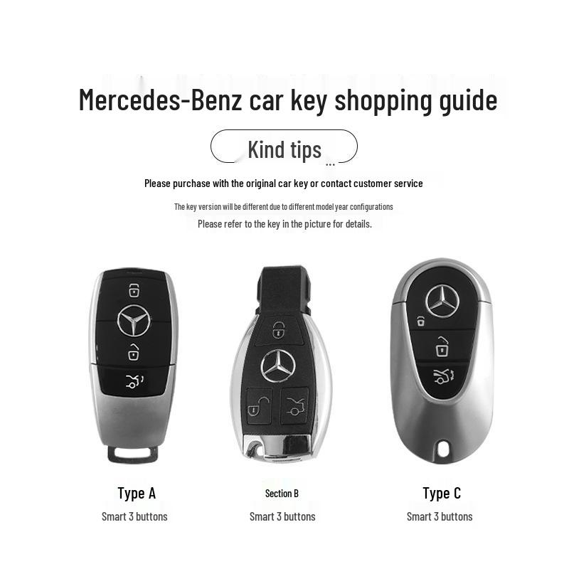 Mercedes-Benz Key Cover for C260L/GLC300L/A200L/GLC260 - Full TPU Shell
