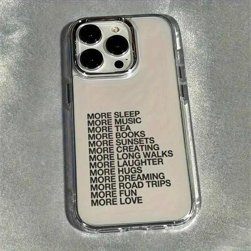 Minimalist Personalized English Pattern Frame Phone Case For IPhone 17 16 16E 15 14 13 12 11 Pro Max Max Plus Cute INS Cover
