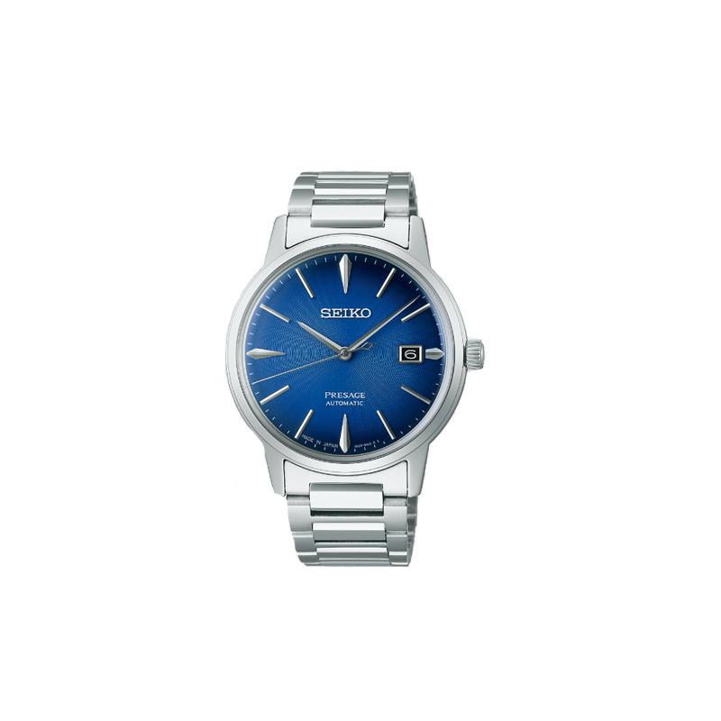 SEIKO Presage Series Business Fashion Waterproof Automatic Steel Strap Men s Watch Blue Dial SRPJ13J1 синий