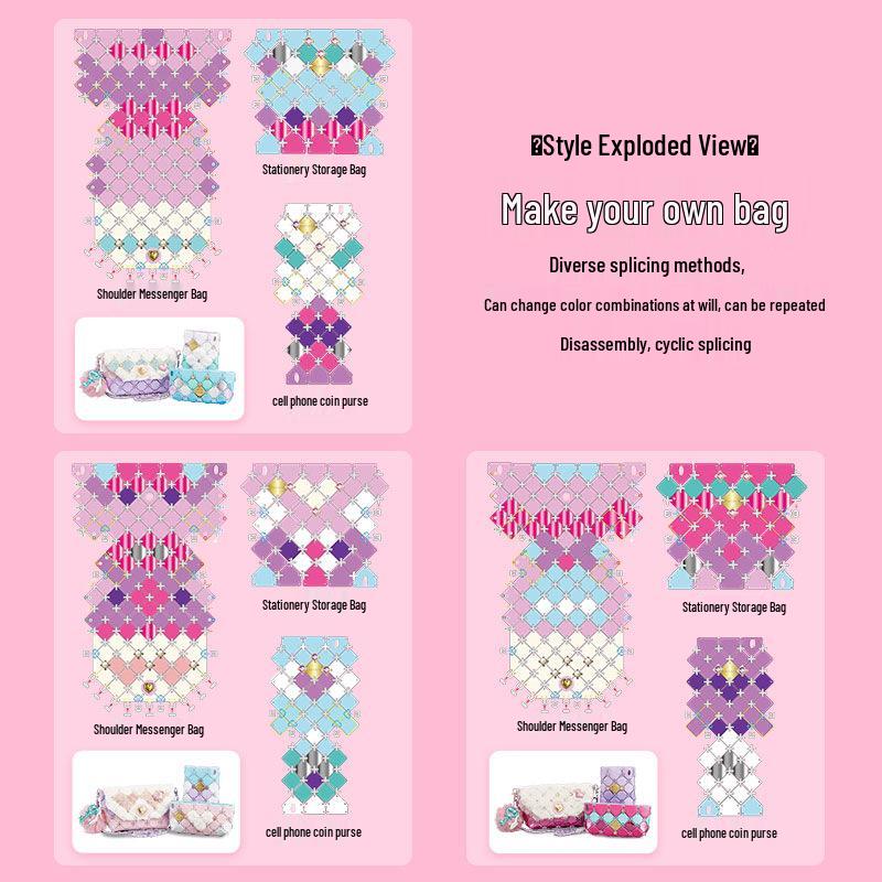 Japan Pacherie DIY Patchwork Bag for Girls Aged 5-10 - Handmade Toy