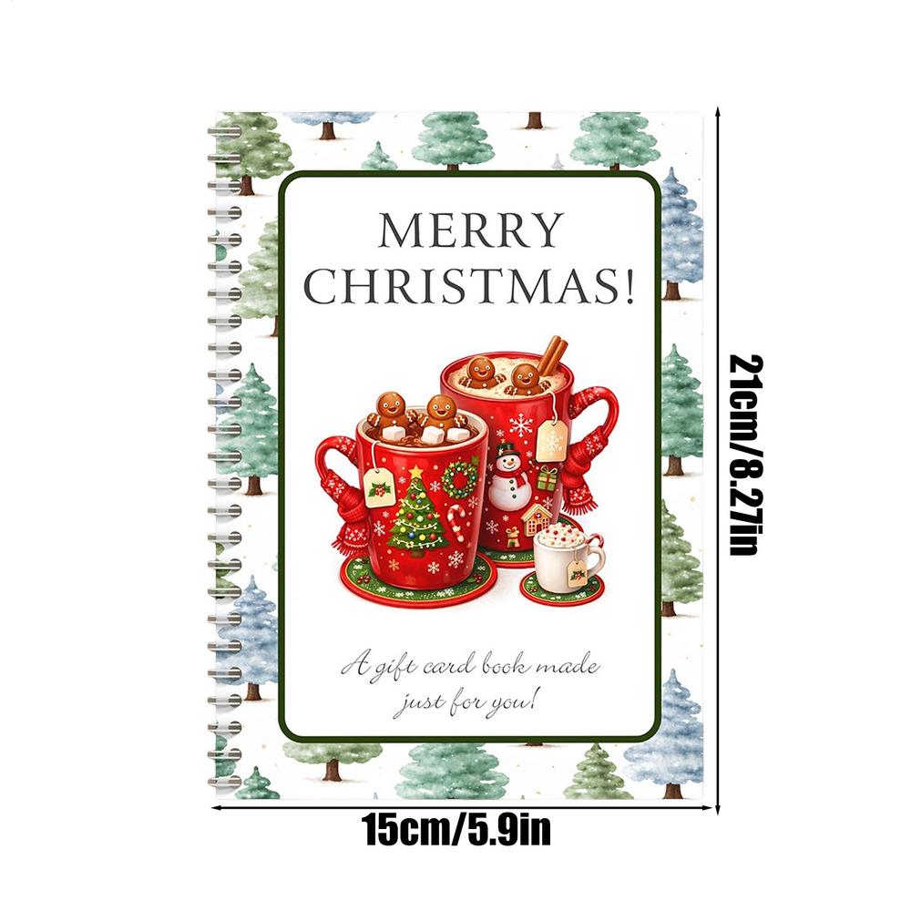 Christmas Gift Card Organizer Theme Writable Page Christmas Gift Card Holder Booklet Format Christmas Decoration Supplies