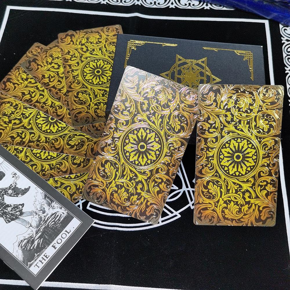 July Waterproof Gold Foil Tarot Cards - Rose Design