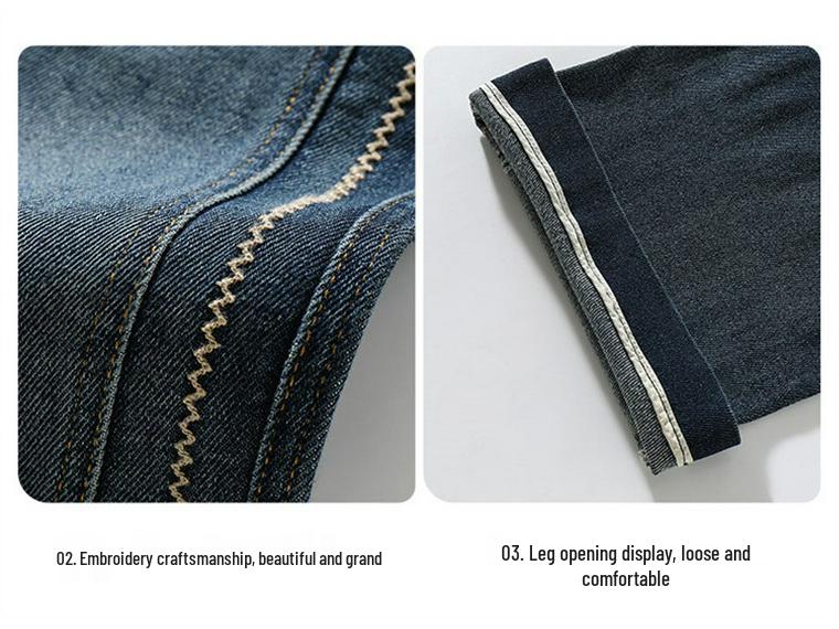 Frühling 2025 Mädchen Denim Weitbeinige Hose: Stylische Hosen mit geradem Bein für Kinder