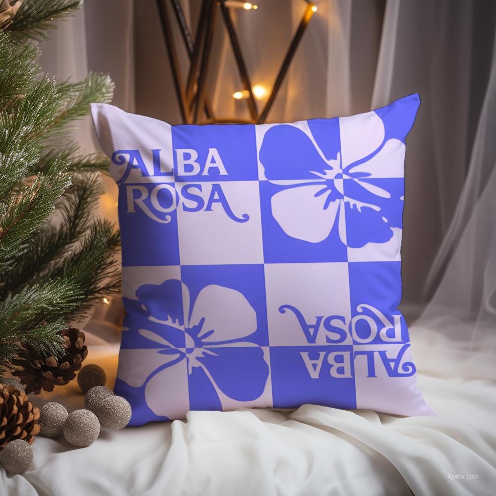 Alba Rosa Cushion Cover Premium Comfort Reversible Pillow Cove -Two in One Design for Any Room & Car Interior