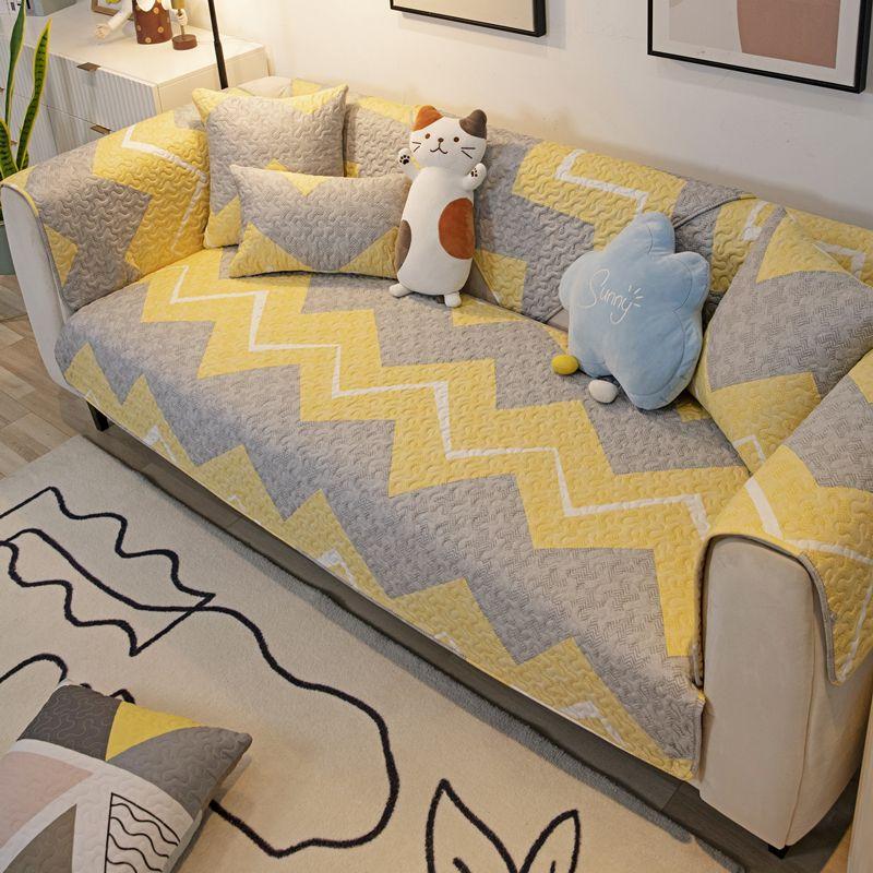 

Хлопковая Ткань Подушка для Дивана Круглый Год Нейтральный Минималистичный Современный Гостиная Нескользящий Полный Чехол Покрытие из Чистого Хлопка Полотенце-Подушка Know Autumn 70*70cm