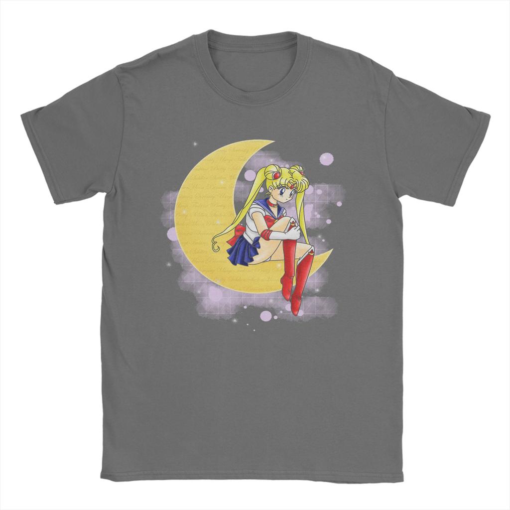 Sailors Moons T Shirts for Men Cotton Funny TShirt Round Collar  Tees Short Sleeve Tops 6XL