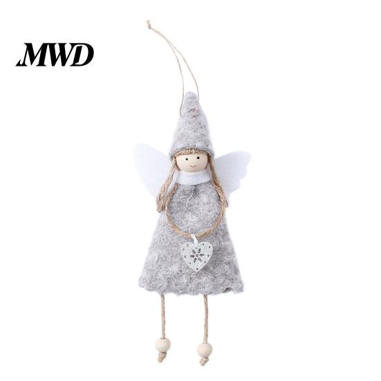 Pastel Christmas Gift Box Toppers Angel Doll Decoration, Plush Fairy Girl Pendant, Tree Hanging Fabric for Party Ornament Winter Holiday New Year Home