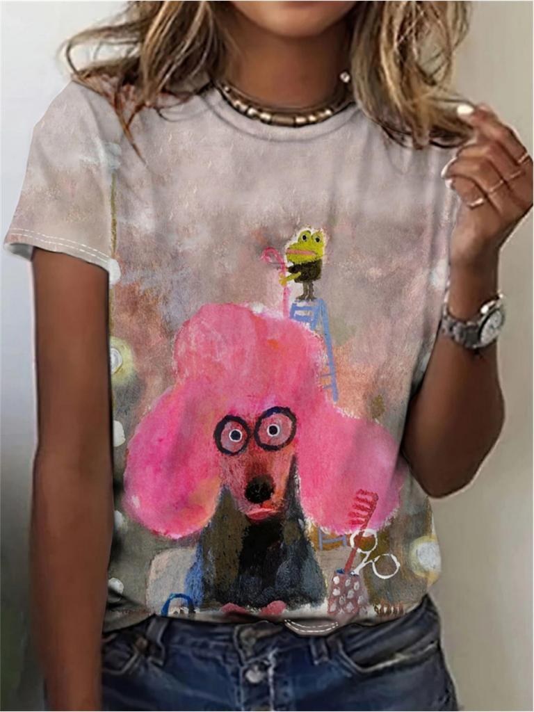 Funny Animal Women's T-Shirts 3d Print Cute Cartoon Cat Casual Short Sleeve Tshirt Fashion Top O-Neck Female Clothing