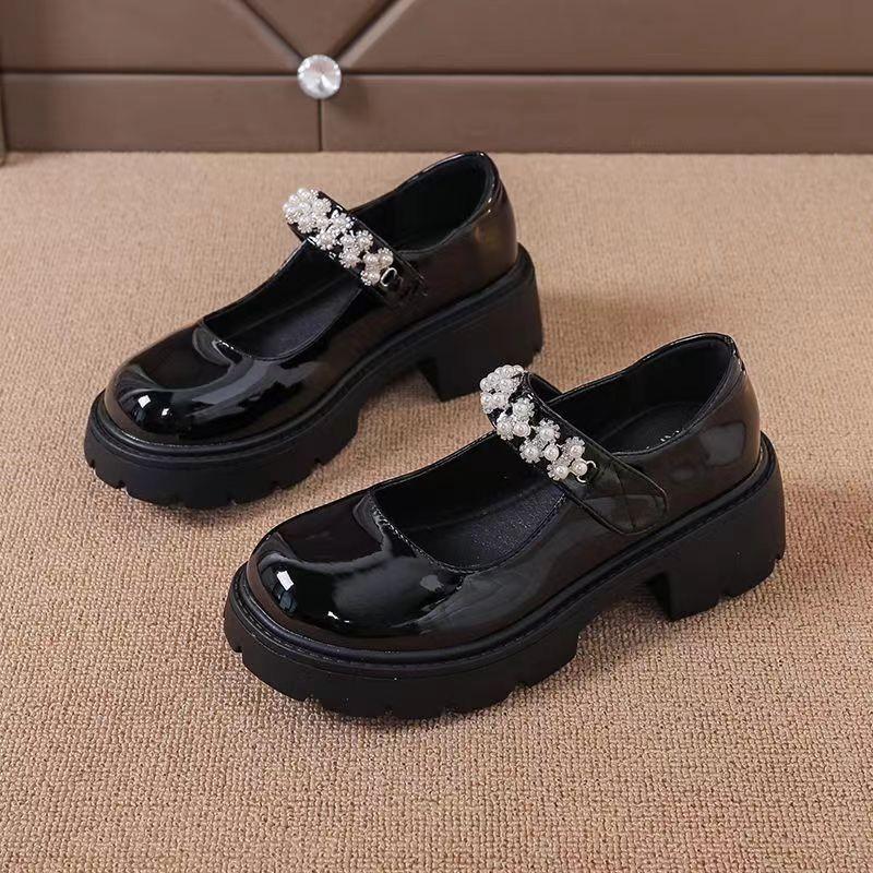 

Spring summer new women s shoes versatile thick sole round toe simple comfortable casual women s single shoes 35 чёрный