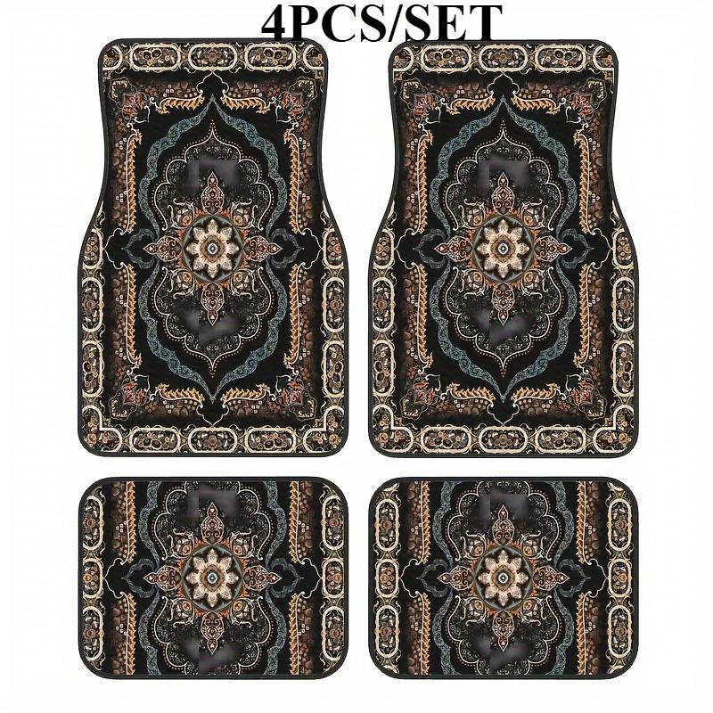 

Винтажные автомобильные коврики в скандинавском стиле, набор из 4 штук - износостойкий полиэстеровый ковер, нескользящий автомобильный коврик для седана/внедорожника