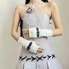 Punk Ärmel mit freien Fingern Cosplay Mädchen Strick Fingerlose Daumenloch Lange Handschuhe JK Bekleidungszubehör