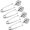 1-4Pcs Tea Infuser Handle Tea Ball Sphere Mesh Tea Strainer Coffee Herb Spice Filter Diffuser Kitchen Gadget Stainlesss Steel