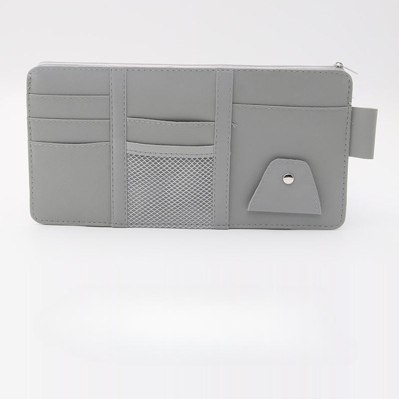 Car Organizer Light Barrier Car Sun Visor Organizer Clip Sunshade Storage Bag Zipper Sunglasses Pen Card Small Files Bracket