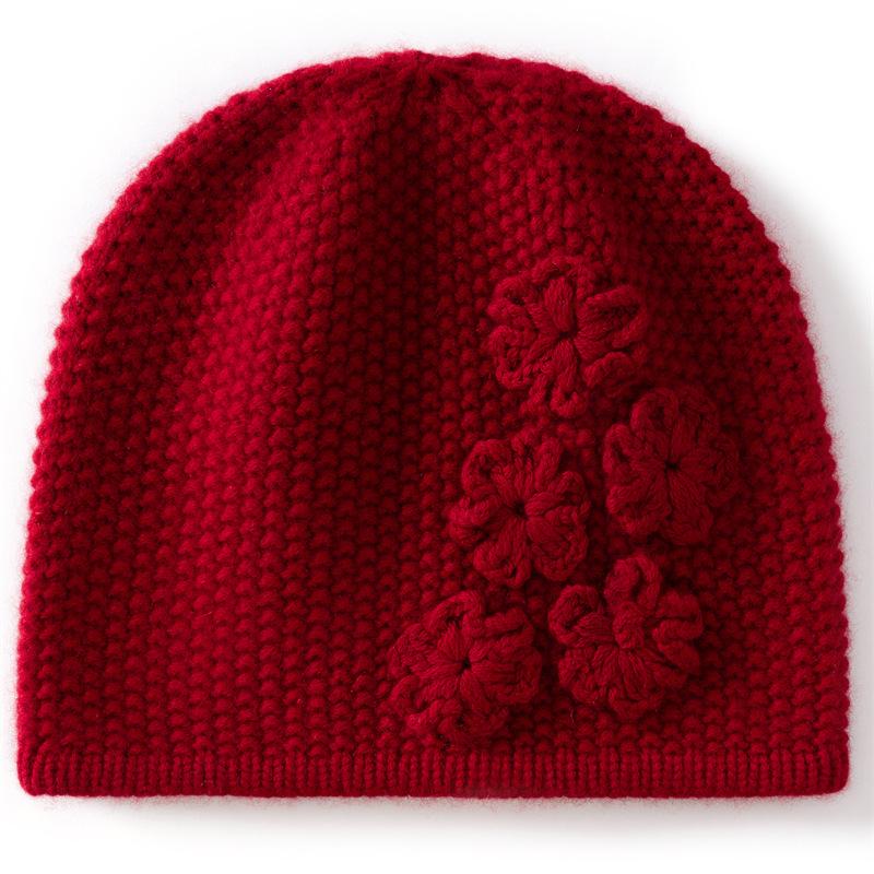 Autumn and Winter New Cashmere Hat Women's Hand-woven Thickened Fashionable and Elegant Headgear Short Line Hat
