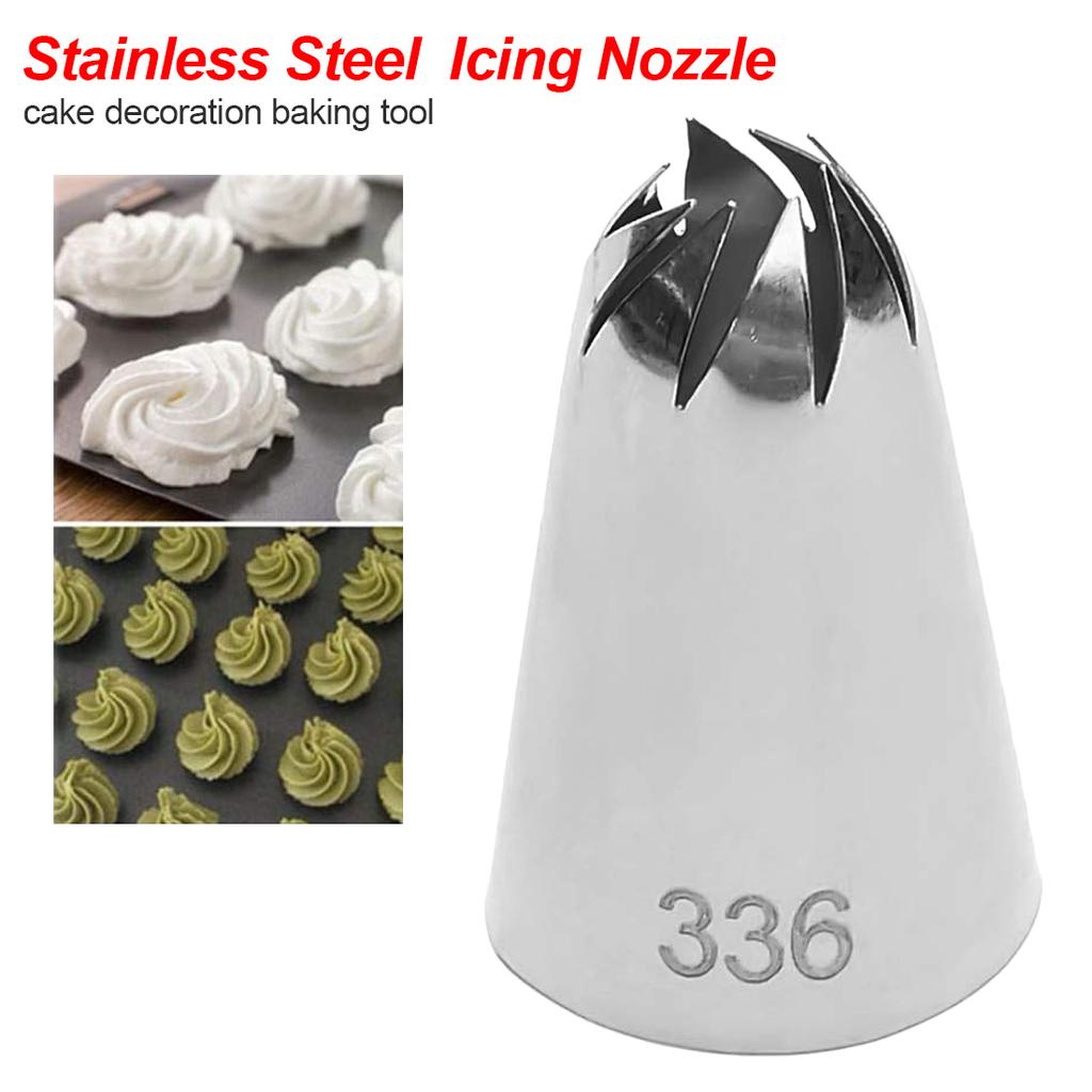 Firiodr Stainless Steel Extra Large Cream Pastry Tip Fondant Cake Decorating Tool Russian Cake Icing Piping Nozzle