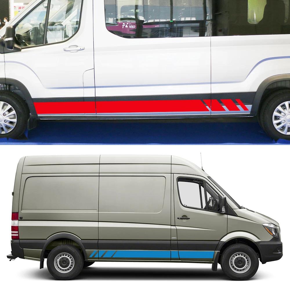 Car Stickers Van Camper Door Side Motorhome Stripes Vinyl Decal Decoration Accessories For Mercedes Benz Sprinter W903 W906 W907
