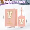 Travel Passport Luggage Tag Set with Initial Passport Cover and Alphabet Chenille Letter Travel Wallet Bag Suitcase Identifier for Women and Family