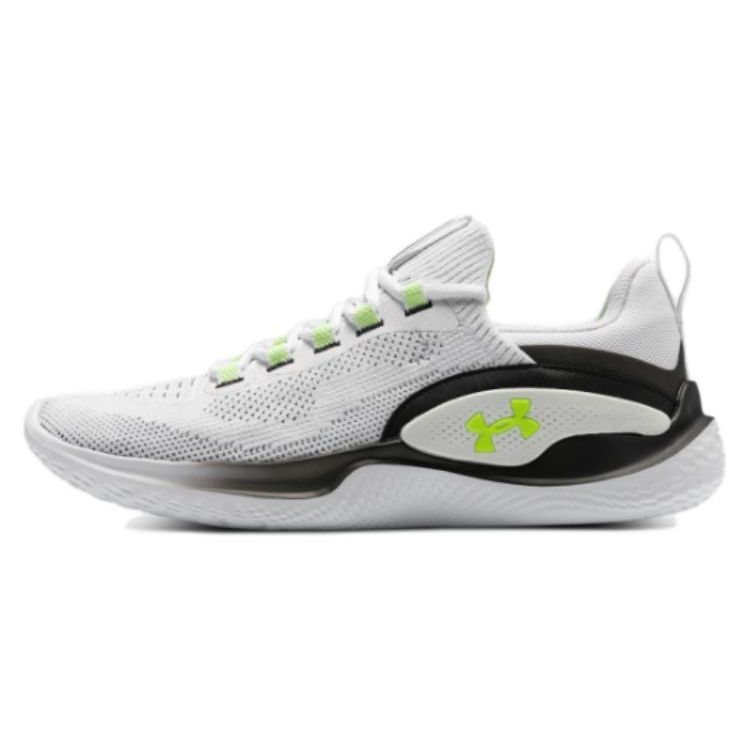 Under Armour Flow Dynamic White Black Lime Surge Men 3026106-100 43