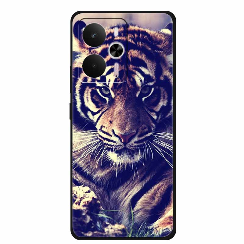 For Realme 14 5G Case Realme14 Coque 6.67" Black Silicone Soft TPU Phone Case For Realme 14 2025 Back Cover Case Shell Funda Cat