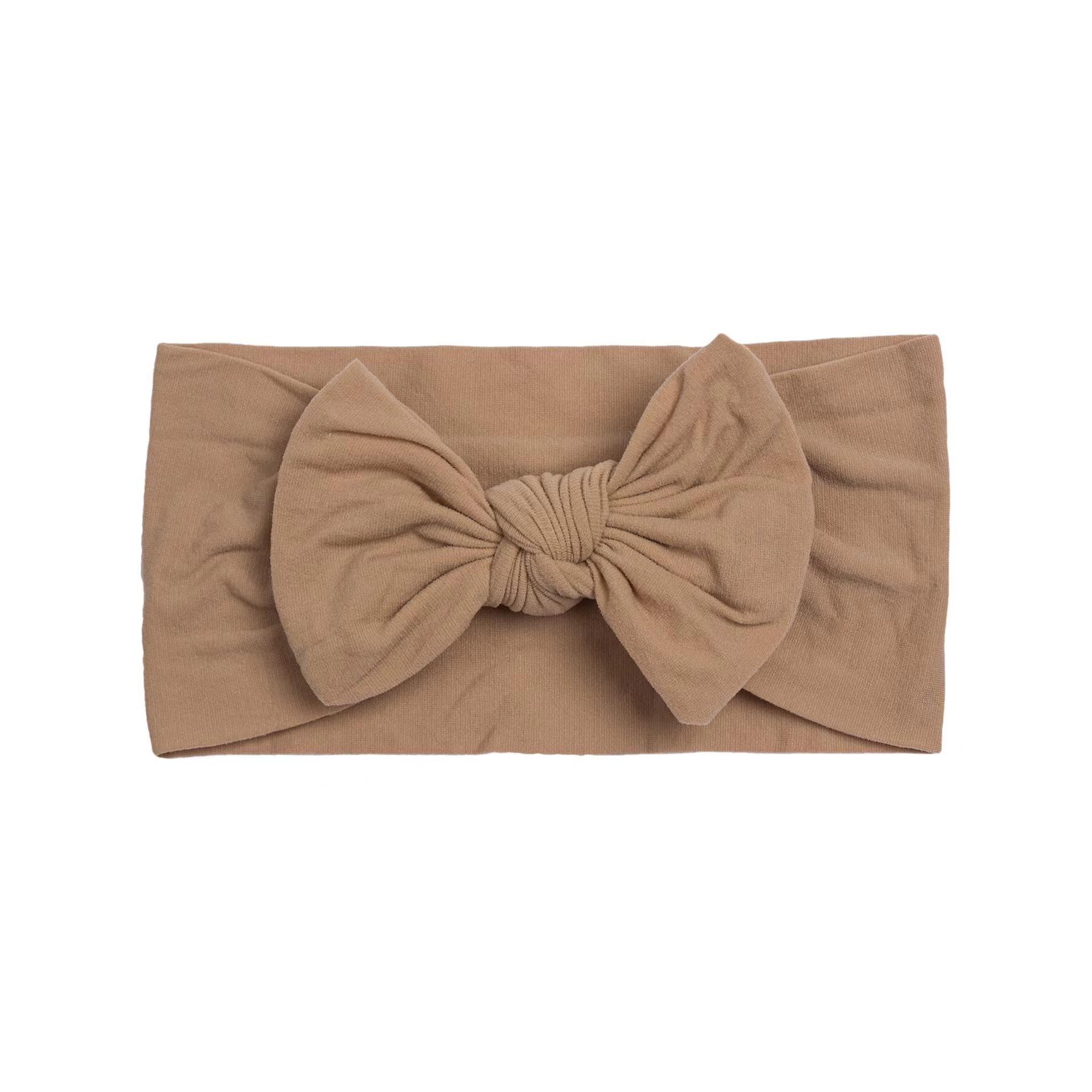 Hair Accessories Soft Comfortable Nylon Bow Headband Wide Nylon Headbands Baby Girls Turban