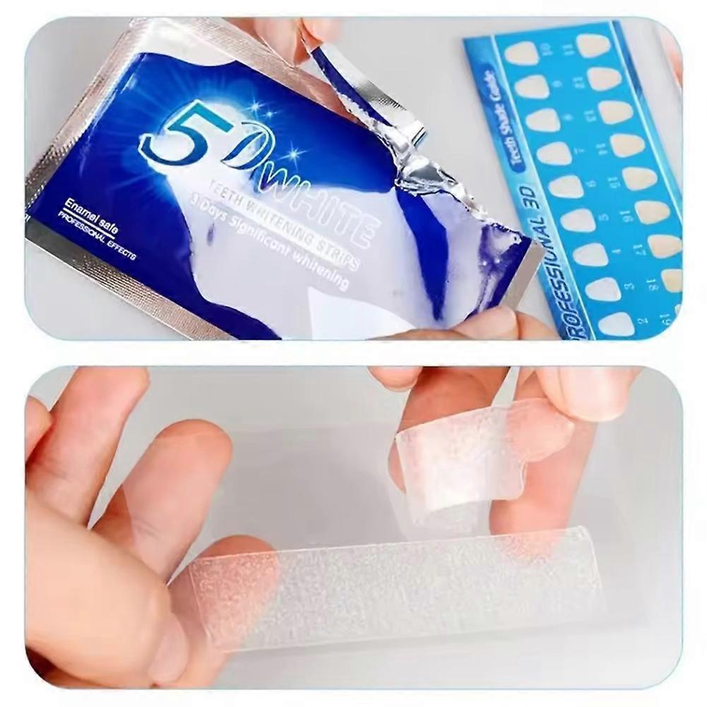 5D Teeth Whitening Strips 14Pcs Non-Sensitive Teeth Whitening Kit Advanced Teeth Whitener Strips Whitening Teeth