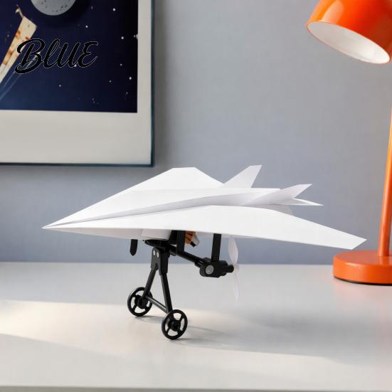 DIY Electric RC Plane Remote Control Paper Airplane Kit with 16/32 Colorful Paper Beginner Friendly Aircraft Gyro Stabilizer Glider Assembly