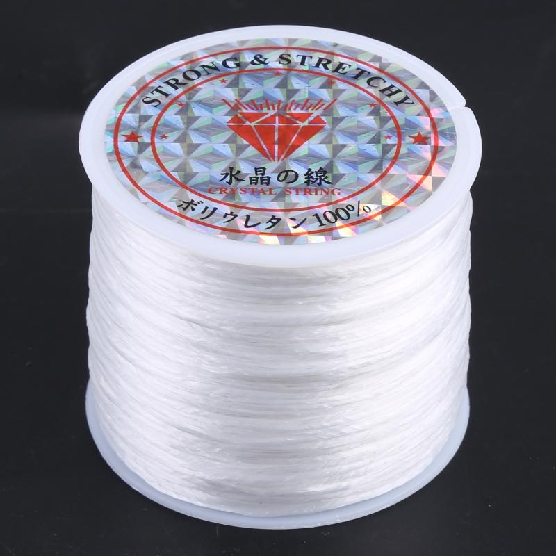 1mm Spandex Elastic Thread High Elasticity 100 Meters Per Roll Wear Bracelet DIY Beaded Handmade Rope Material Craft