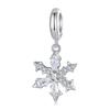 WOSTU 925 Sterling Silver Snowflake Butterfly Charms Blue Crystal Crown Beads Fit DIY Bracelet Necklace Gift Winter Ice Kingdom
