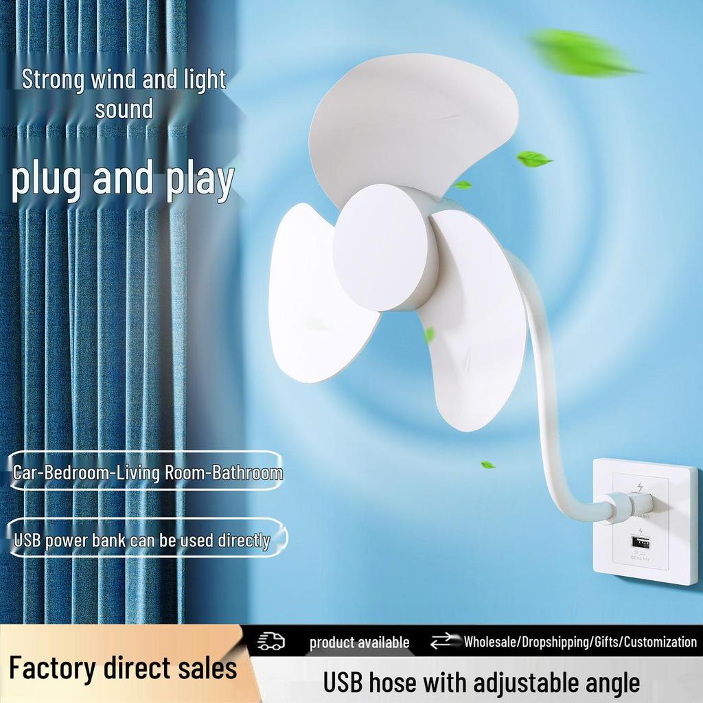 Compact Multi-functional USB Fan for Dorm, Bedroom, and Bathroom