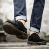 Übergröße Leder Casual Workwear Trendschuhe Low-Top Wildleder Matt Martin Schuhe Herren Plateau Big Head Lederschuhe