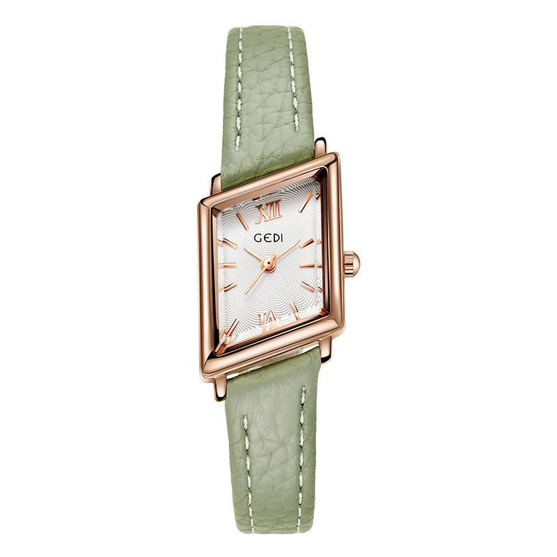 Retro Geordi Quartz Watch For Women With Water Resistance And Diamondshaped Dial