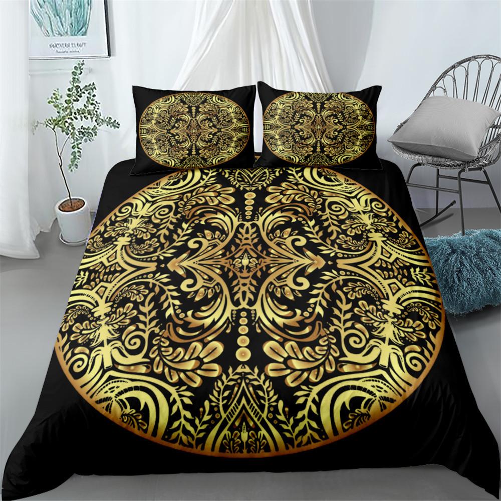 Gold Duvet Cover Bedding Set 240x220 Twin Queen King Size Comforter Double Bed Quilt Cover 135 Euro Bed Linen 2 Bedrooms 200x200