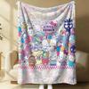 Vintage Sanrio Flannel Fleece Blanket Soft Warm Fluffy Throw Cute Sofa Bed Cover Office Nap Shawl Lightweight Blanket Fans Gift
