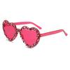 New Unisex Heartshaped Clear Jelly Sunglasses With Handmade Rhinestones For Summer Parties