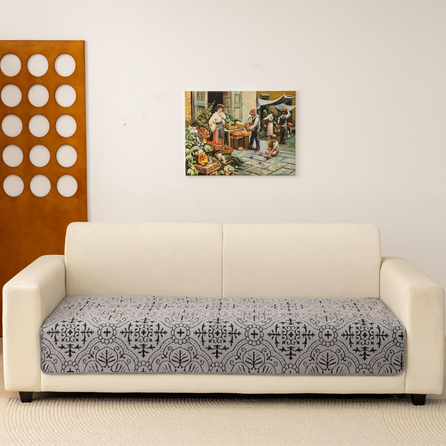 

1 шт. утолщенный плюшевый жаккардовый противоскользящий чехол для дивана на осень/зиму в гостиной, чехол для сиденья, полотенце, мебельный декор 60*60cm