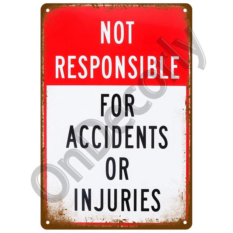 Bar Warning CCTV Tin Signs Vintage Metal Sign Poster Plate Wall Decor Art For Garage Cafe Plaque Notice 24 Hour Security Camera