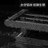 Black space aluminum towel rack, bathroom hardware pendant, bathroom towel storage rack, towel rack, bathroom accessories