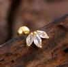 10Pcs/Set 20G Gold Cartilage Earring CZ Tragus Earring Bear Spider Design Helix Stud Rings Conch Ear 316L Steel Piercing Jewelry
